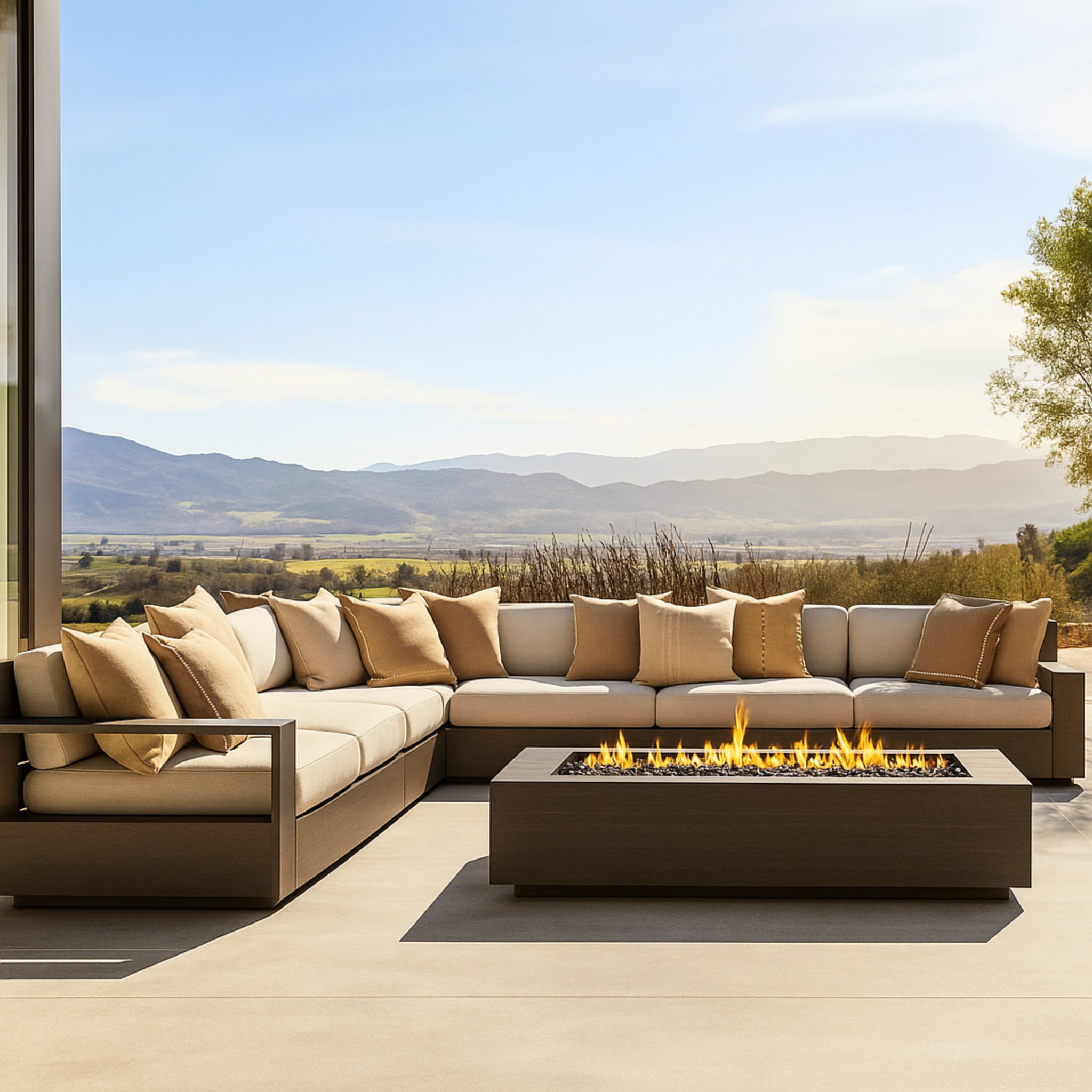 Monolith CastStone Linear Fire Table