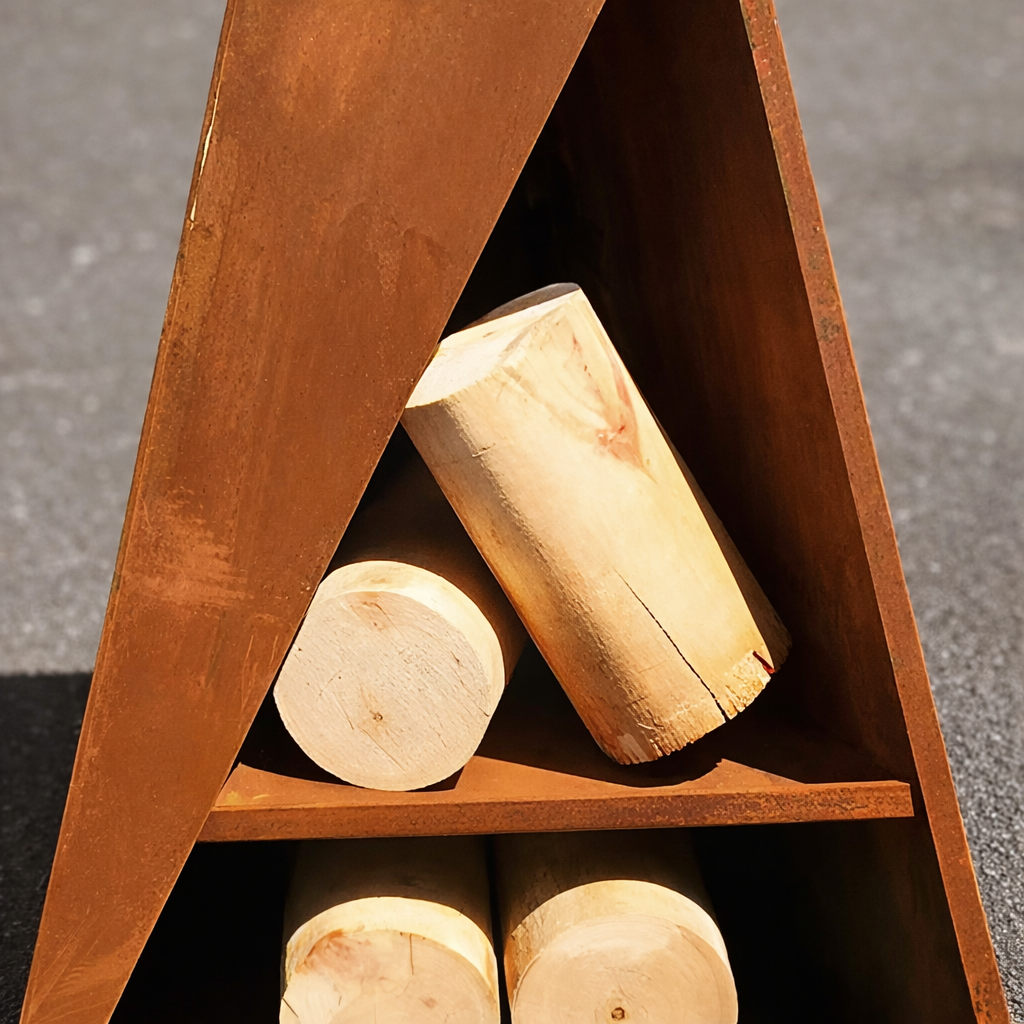 AurumHearth Apex Corten Fireplace