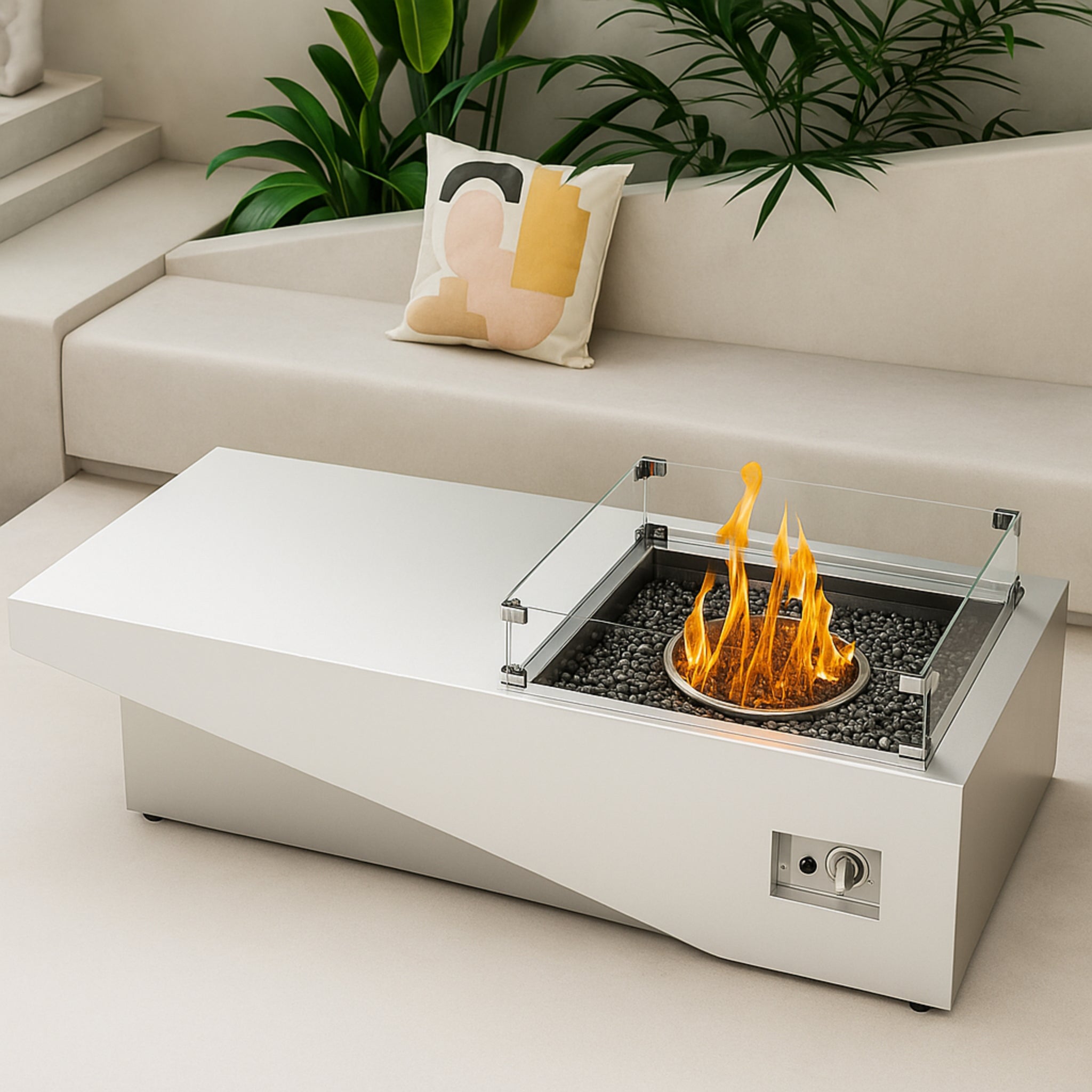 NoirTable Linear Gas Fire Pit